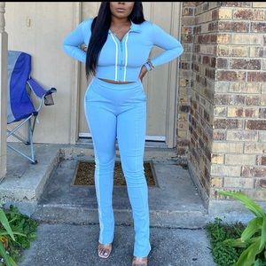 2 piece baby blue set